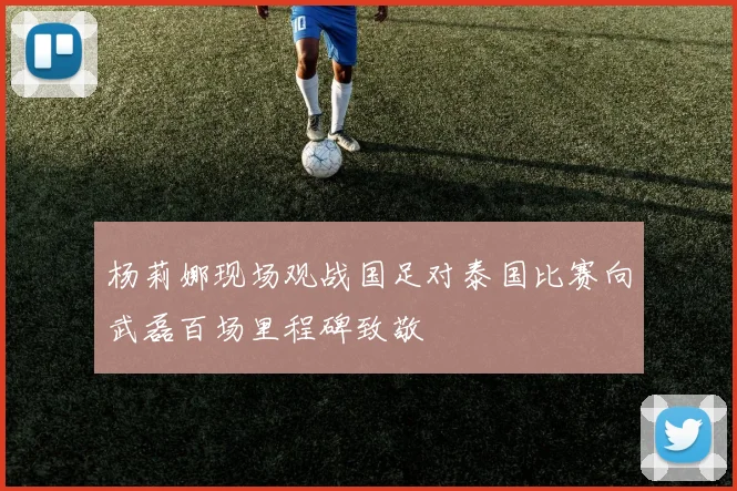 杨莉娜现场观战国足对泰国比赛向武磊百场里程碑致敬